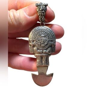 Vintage Peruvian TUMI Statue Sterling silver 925 pendant
